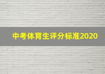 中考体育生评分标准2020