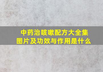 中药治咳嗽配方大全集图片及功效与作用是什么