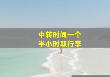 中转时间一个半小时取行李