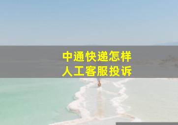 中通快递怎样人工客服投诉