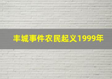 丰城事件农民起义1999年