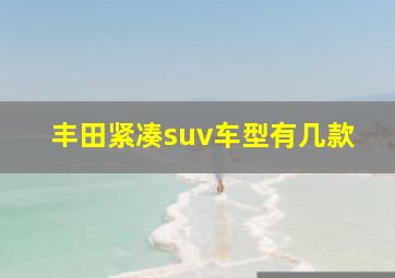 丰田紧凑suv车型有几款