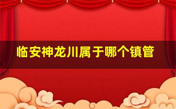 临安神龙川属于哪个镇管