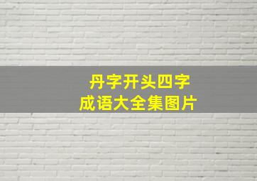 丹字开头四字成语大全集图片