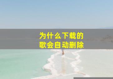 为什么下载的歌会自动删除