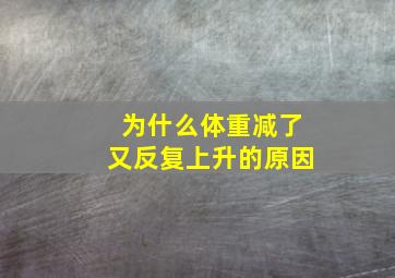 为什么体重减了又反复上升的原因