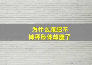 为什么减肥不掉秤形体却瘦了