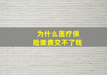 为什么医疗保险缴费交不了钱