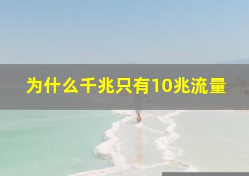 为什么千兆只有10兆流量