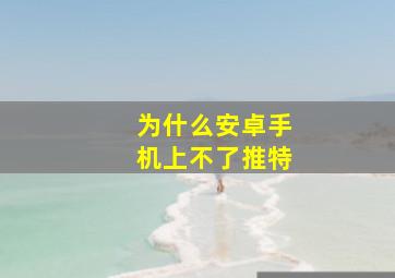 为什么安卓手机上不了推特