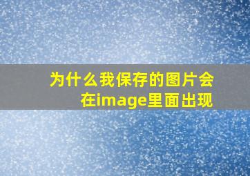 为什么我保存的图片会在image里面出现