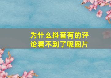 为什么抖音有的评论看不到了呢图片