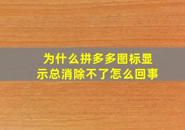 为什么拼多多图标显示总消除不了怎么回事