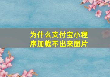 为什么支付宝小程序加载不出来图片