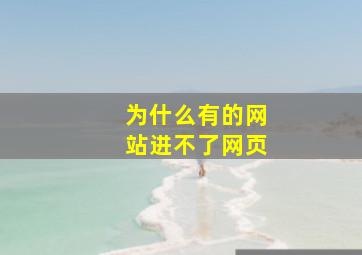 为什么有的网站进不了网页