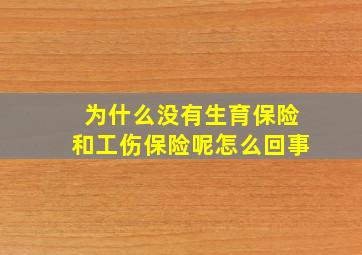 为什么没有生育保险和工伤保险呢怎么回事