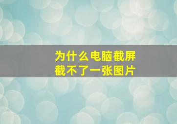 为什么电脑截屏截不了一张图片