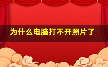 为什么电脑打不开照片了