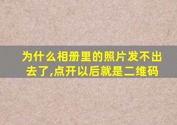 为什么相册里的照片发不出去了,点开以后就是二维码