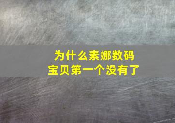 为什么素娜数码宝贝第一个没有了