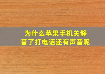 为什么苹果手机关静音了打电话还有声音呢