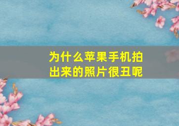 为什么苹果手机拍出来的照片很丑呢