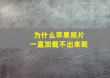 为什么苹果照片一直加载不出来呢