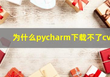 为什么pycharm下载不了cv2