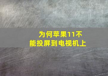 为何苹果11不能投屏到电视机上