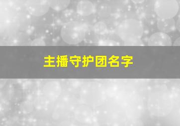 主播守护团名字