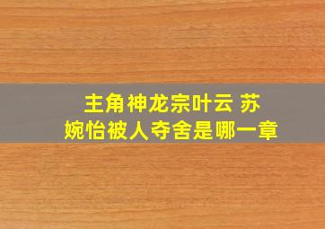 主角神龙宗叶云 苏婉怡被人夺舍是哪一章