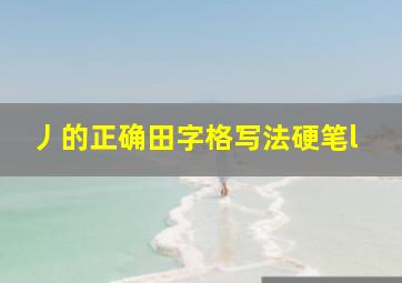 丿的正确田字格写法硬笔l