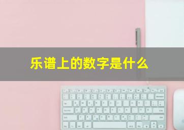 乐谱上的数字是什么