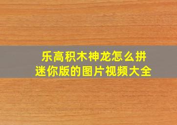 乐高积木神龙怎么拼迷你版的图片视频大全