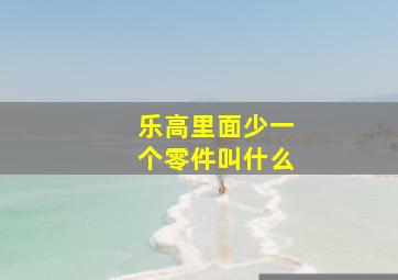 乐高里面少一个零件叫什么