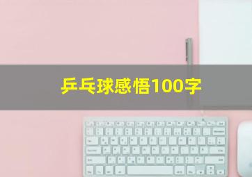 乒乓球感悟100字