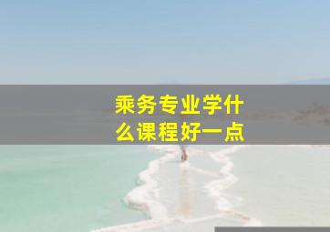 乘务专业学什么课程好一点