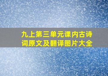 九上第三单元课内古诗词原文及翻译图片大全