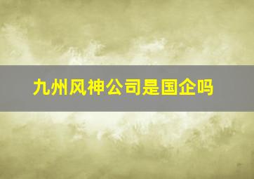 九州风神公司是国企吗