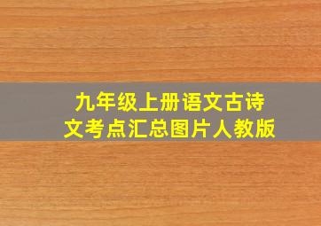 九年级上册语文古诗文考点汇总图片人教版