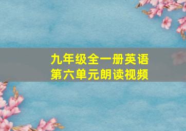 九年级全一册英语第六单元朗读视频