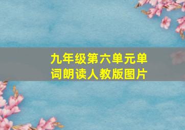 九年级第六单元单词朗读人教版图片