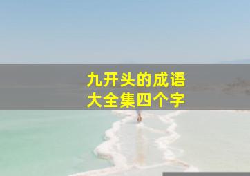 九开头的成语大全集四个字