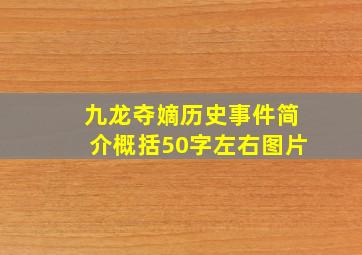 九龙夺嫡历史事件简介概括50字左右图片