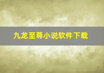 九龙至尊小说软件下载