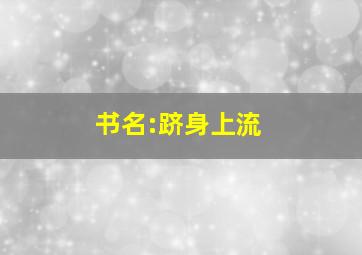 书名:跻身上流