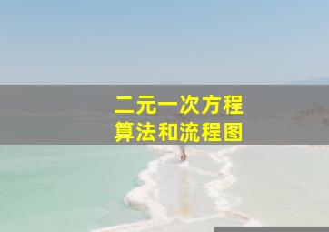 二元一次方程算法和流程图