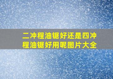 二冲程油锯好还是四冲程油锯好用呢图片大全