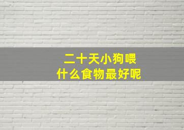 二十天小狗喂什么食物最好呢