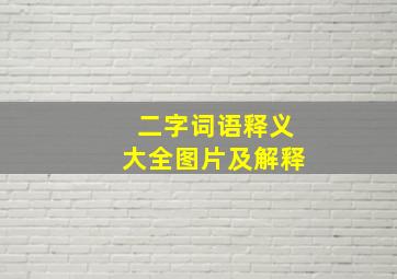 二字词语释义大全图片及解释